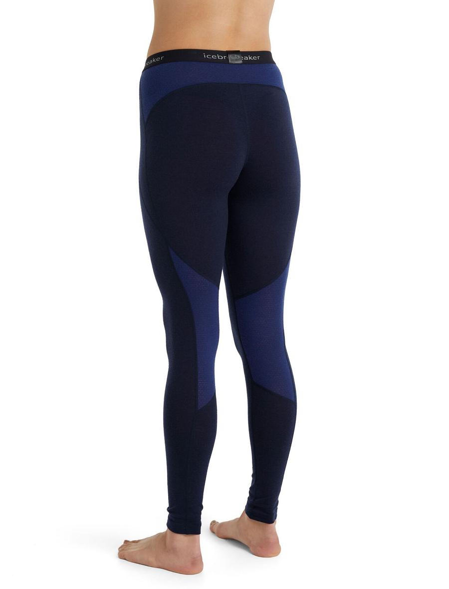 Icebreaker BodyfitZone™ Merino 260 Zone Thermal Leggings Naisten Base Layers Laivastonsininen Kuninkaallinen Sininen Laivastonsininen | FI 1907YXFU